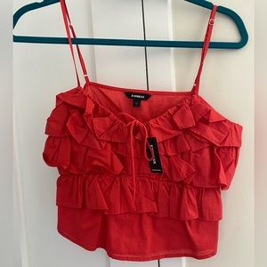 Express Ruffle Tiered Tank